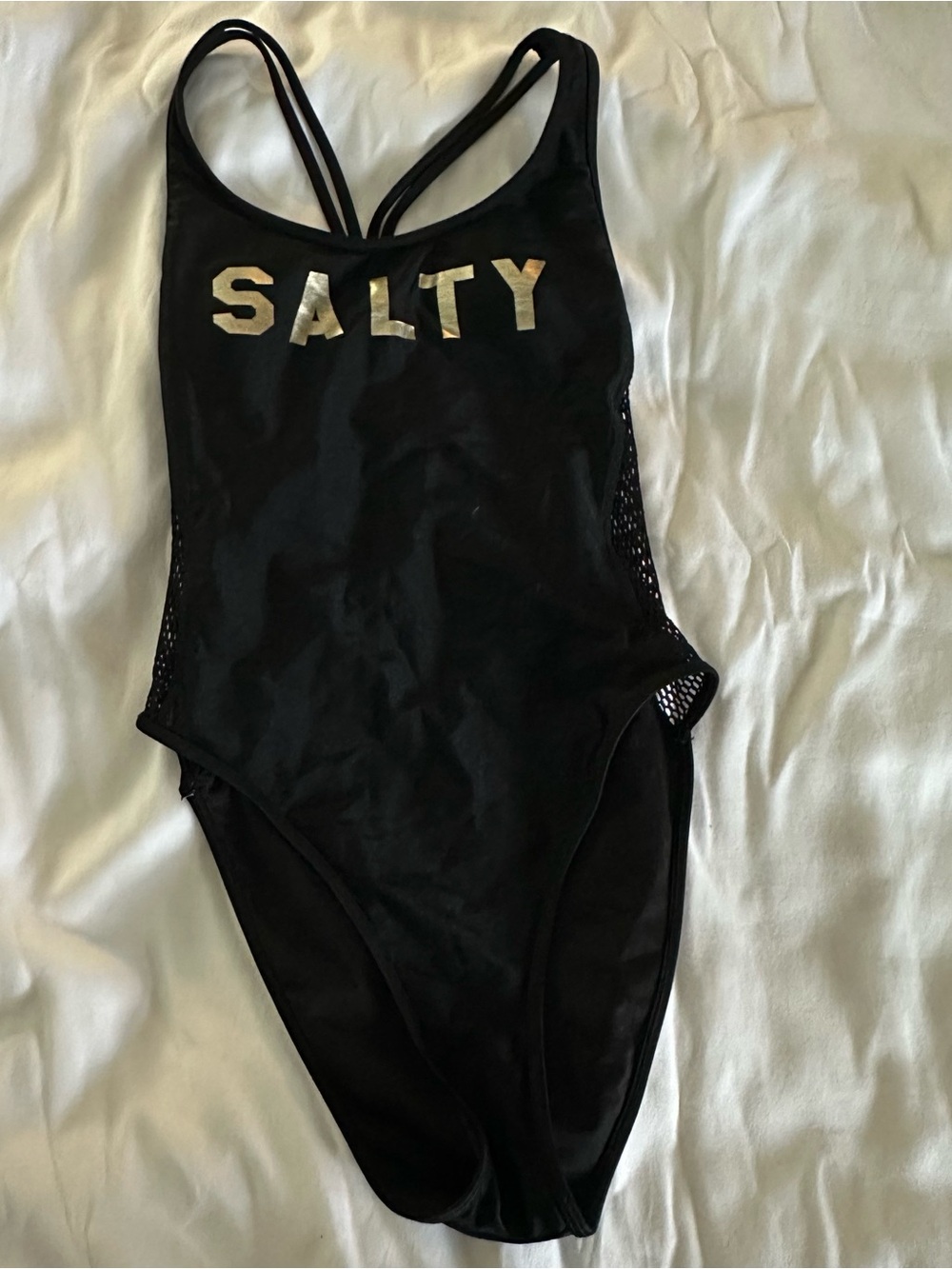 Black “Salty” One Piece Swimsuit